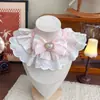 Collar con Pajarita en Forma de Corazón para Gato, Collar para Perro Mascota para Perros Pequeños y Medianos, Collar de Alta Apariencia, Babero para Saliva, Accesorio para Sesión de Fotos