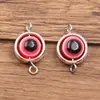 Colgante Ojo del Diablo de Aleación de Zinc de 5 Colores para Joyería DIY Conector Redondo Geométrico Accesorios para Collares Pulseras