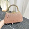 Moda Transfronteiriça Nova Europeia e Americana Bolsa de Mão Personalizada Bolsa de Banquete com Diamantes Quentes Bolsa para Vestido de Noite Temperamento Celebridade Bolsa Feminina Incrustada de Diamantes