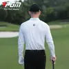 Pgm Roupa de Golfe Masculina Camiseta de Manga Longa Outono e Inverno Camisa Esportiva Roupa Masculina Camisa Polo Gola Lapela Sem Costura
