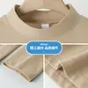 Camiseta Pura de Manga Larga para Hombre 2023 Nuevo Otoño Trbottomyy Cuello Alto Medio Camisa para Capas Color Puro Cuello Medio Ropa de Otoño