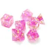 Dados de Resina Jogo de Mesa DND Dungeons & Dragons COC Roleplaying TRPG Cthulhu Poliédricos D4-D20 Conjunto de 7 Peças