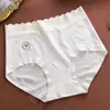 Ropa interior de Lyocell suave y amigable con la piel para mujer, color dulce contrastante, de cintura media, 10A, Braguitas Extensibles Antibacterianas Sin Costuras para Mujer