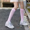 Meias 3/4 Verão Pressão Emagrecimento Finas Meias Acima do Joelho Japonesas Fofas Meias Longas Uniforme Meia-Calça Meia de Comprimento Médio