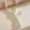 Collar de perlas en capas con cuentas transfronterizo europeo y americano, cadena para la clavícula estilo fiesta vintage, lujo ligero, accesorio versátil de alta gama para mujer