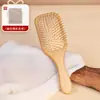 Pente de aço bambu com almofada de ar para modelar e alisar o cabelo, pente de massagem com almofada de ar para dar volume ao cabelo, pente de massagem com almofada de ar para o couro cabeludo