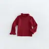 Suéter de Color Liso para Niña con Cuello de Encaje 2026 Invierno Bebé Tejido Grueso Pulóver Ropa de Invierno para Niños zdm6854