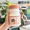 Termo de Crayon Shin-chan, alto atractivo estético, lindo diseño de caricatura para niñas, portátil con asa, taza mini casual para estudiantes