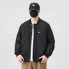 Chaqueta bomber para hombre, chaqueta estilo béisbol para primavera y otoño, moderna y versátil, chaqueta de trabajo simple estilo americano casual, ropa de moda para hombre