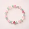 Pulsera de calcedonia azul persa natural de doble bucle, estilo chino nuevo, flor de melocotón de la buena suerte, pulsera en capas de alta gama, al por mayor
