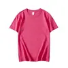 Camiseta de Algodón para Hombre de Manga Corta, Cuello Redondo, Color Sólido, Paquete de 24 Piezas de 180g, Camiseta Lisa al por Mayor, Publicidad, Impresión de Logo DIY