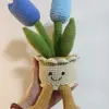Ramo de Tulipanes de Lana Tejidos a Mano Terminados Transfronterizos Adornos de Regalo de Lana de Sheffield Comercio Exterior al por Mayor