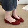 Zapatos planos de gamuza para mujer, primavera 2025, estilo coreano, sin cordones, suela suave, con temperamento
