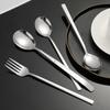 Colher de aço inoxidável estilo coreano colher de sopa de alta qualidade com flores utensílios de mesa domésticos colher de cabo longo colher de bibimbap espessada garfo atacado