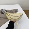 Bolsa transversal feminina estilosa e moderna, grande capacidade, bolsa de ombro casual texturizada, nova bolsa de bolinho para o dia a dia da primavera de 2026