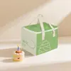 Bolsa aislante para pastel de cumpleaños 4/ 6810 pulgadas blanca portátil engrosada de papel de aluminio refrigerado bolsa de almacenamiento en frío para llevar
