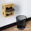 Dispensador de Bolsas de Basura de Doble Capa de Madera de Bambú 2 en 1 Caja de Almacenamiento de Bolsas de Basura Montado en la Pared Caja Clasificadora de Desechos Domésticos