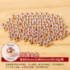 Contas Banhadas a Ouro 18K Pulseira DIY Contas Redondas que Preservam a Cor Pulseira de Contas Douradas Pequenas Corda Trançada Contas Espaçadoras Acessórios DIY Feitos à Mão