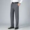 Nuevos Pantalones de Primavera y Verano para Hombres de Mediana Edad y Mayores, Pantalones Casuales de Negocios, Pantalones Largos Rectos Holgados para Hombre