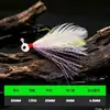 Gancho con Cabeza de Jig de Pluma de Pollo Hecho a Mano por el Fabricante 0.9g 1.7g 3.5g Micro Señuelo Gancho de Pesca con Mosca Gancho con Cabeza de Jig de Pluma de Colores Venta al por Mayor