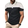 Camiseta de Verano Nuevo Estilo Transfronteriza Top de Manga Corta Lujo Ligero Negocios Hombres Talla Europea 2676