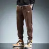 Pantalones de Chándal de Pana de Fábrica de Origen Transfronterizo para Hombre, Pantalones Largos, Nuevos de Otoño/Invierno 2026, Pantalones Casuales con Puño, Pantalones para Hombre