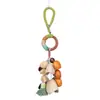 Estilo Mori Borla Natural Cáscara de Fruta Sonajero Colgante DIY Estilo Bohemio Retro Cuerda Colorida Carrillón de Viento Colgante para Bolsa Decoración de Coche
