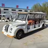 Coche Eléctrico de Cuatro Ruedas Vintage para Turismo de 8-11 Plazas, Autobús Lanzadera para Atracciones Turísticas, Coche de Recepción para Tours Panorámicos de Hotel