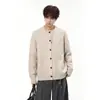 En stock Otoño e Invierno 2026 nuevo cárdigan de punto moderno estilo japonés, cuello redondo, casual, talla grande, simple, holgado, suéter de manga larga