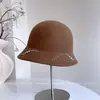 Sombrero de Pescador Ondulado con Perlas y Cristales Cosido a Mano para Mujer, Sombrero de Fieltro de Lana Australiana para Otoño e Invierno, Sombrero de Moda Versátil