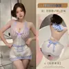 Lencería Sexy con Temática Roja, Estilo Lindo de Sirvienta, Uniforme de Sirvienta Caliente Push-Up, Pura Tentación de Deseo Ropa de Dormir al por Mayor Qqny