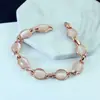 Pulsera geométrica simple de calcedonia para mujer, empaque independiente, incrustaciones de oro europeo y americano, ópalo, lote pequeño, femenina