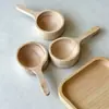 Cuchara de Madera Natural para Posos de Café, Cuchara Doméstica de Madera Maciza para Recoger Polvo, Cuchara de Madera para Granos y Té, Producto en Stock del Fabricante