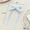 Pinza para el pelo con lazo de encaje de serpentina larga, pinza pequeña fresca para el pelo de niña, clip lateral dulce, accesorios para el pelo para la parte trasera de la cabeza, tocado