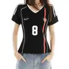 Camiseta Feminina Manga Curta com Estampa Color-Block Laranja Infantil #, Gola V, Corte Justo, Top Feminino Estiloso e Versátil.