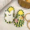 Lindas Pantuflas de Felpa Rayadas para Niños, Niños y Niñas, de Invierno para Interiores, Hogar, Antideslizantes, Cálidas, de Punta Cerrada, de Felpa y Algodón