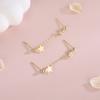 Plata esterlina S925 coreana cadena de cuentas redondas borla aretes de estrella doble agujeros para las orejas dos formas de uso aretes de estrella de cinco puntas una generación de cabello