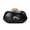 Elegante bolso de noche de perlas y conchas, cierre magnético de coral dorado, bolso de mano de novia, correa de cadena, bolso cruzado para fiesta