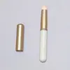 Pincel de Labios de Silicona con Tapa, Venta al por Mayor de Fabricante, Mango de Plástico, Mini Portátil para Brillo de Labios, Bálsamo Labial, Pincel Mezclador de Labios Maquillaje