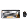 Nuevo Set de Teclado y Ratón Inalámbrico T968 Punk Combinación de Colores Más Vendido Retro Colorido 2.4g Inalámbrico Ratón y Teclado