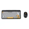 Nuevo conjunto de teclado y ratón inalámbricos T968 de combinación de colores punk, súper ventas, retro, colorido, inalámbrico 2.4G