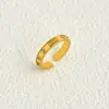 Anillo Abierto de Zirconia Chapado en Oro Moda Transfronteriza Aceite de Color que se Cae Diseño Creativo Joyería de Lujo Ligero Versátil para el Día a Día