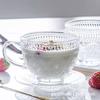 Celebridad de Internet Flor de Cerezo Vaso de Vidrio para Agua Patrón Tallado Vaso para Helado Vaso para Avena de Desayuno Taza de Café Yogurt de Alto Valor