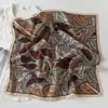 Venda Direta da Fábrica Lenço Quadrado Pequeno Retro Paisley Textura de Algodão e Linho Lenço Decorativo Quente Presente