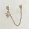 Alta retención de color diy accesorios de cristal colgante de copo de nieve cadena pulsera deslizante de terraplén de mariposa collar accesorios de cuerda hechos a mano