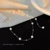 2022 Nova Moda Tendência Design Versátil Corrente para Clavícula Colar Acessórios Luxo Leve Nicho Colar de Pérola Feminino