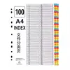 Papel con Paginación, Papel Clasificador de Hojas Sueltas, Papel Índice, 50 Páginas, 100 Páginas, A4, Plástico Gris Colorido, Separadores de Papel de 11 Agujeros
