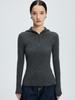 Moletom com capuz de caxemira feminino slim-fit suéter simples com zíper chapéu top sem costura malha inferior moletom