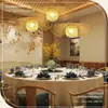 Lustre de bambu trançado estilo japonês para escadas, lustre vintage para restaurantes, lustre criativo para restaurantes de hot pot, hotéis e pousadas, feito à mão