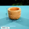 Bandeja de Chá Jogo da Velha de Bambu Estilo Chinês Prato de Lanche Doce Montanha-russa de Chá Retrô Suporte para Copo Bandeja de Mesa de Bambu